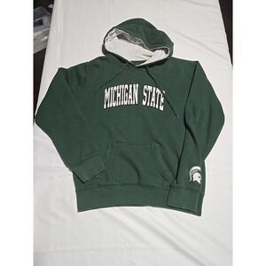 vtg y2k Michigan State University Spartans embroidered hoodie sweatshirt L Women